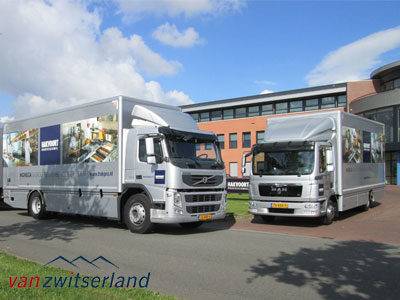 Vrachtwagen met camera voor dode hoek en achterzicht